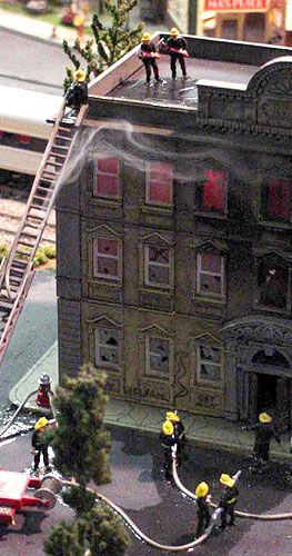 A detail from Honesdale, PA, resident Ray Vogt’s model railroad set up.
