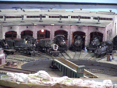 A detail from Honesdale, PA, resident Ray Vogt’s model railroad set up.