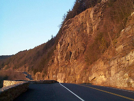 A view of the world famous Hawk’s Nest. This stretch of road has appeared in many car commercials over the years.
